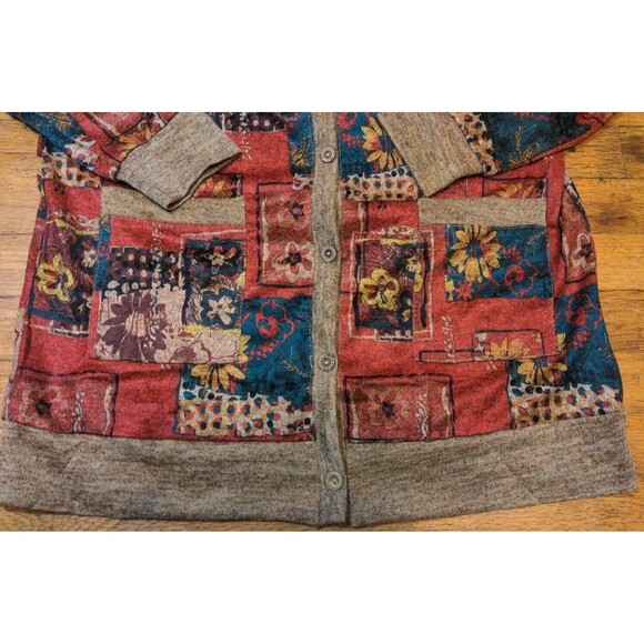 New GRECERELLE Womens Open Front Cardigan Button Down Ribbed Lightweight Top NWT - Picture 2 of 9